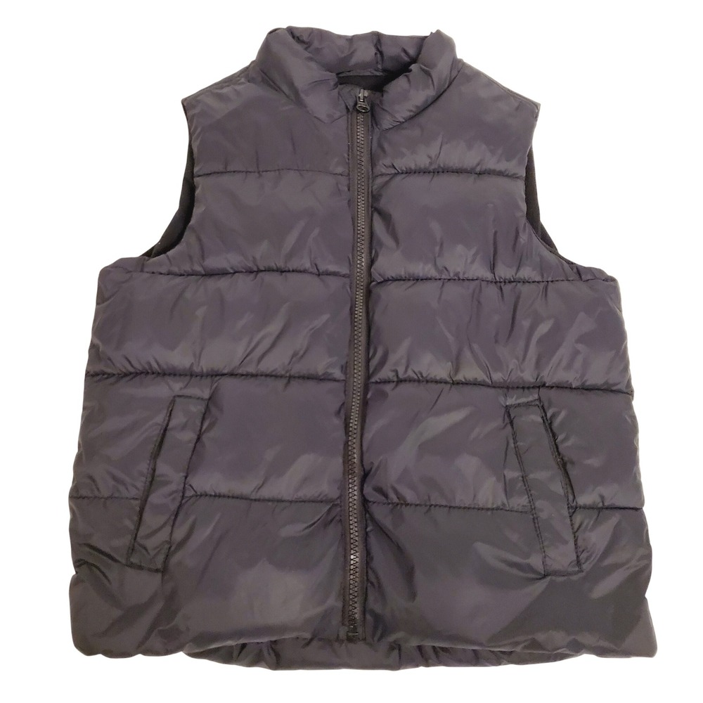 Old Navy Kids Size 6-7 Black Frost-Free Puffer Vest Sleeveless Jacket Size FA18